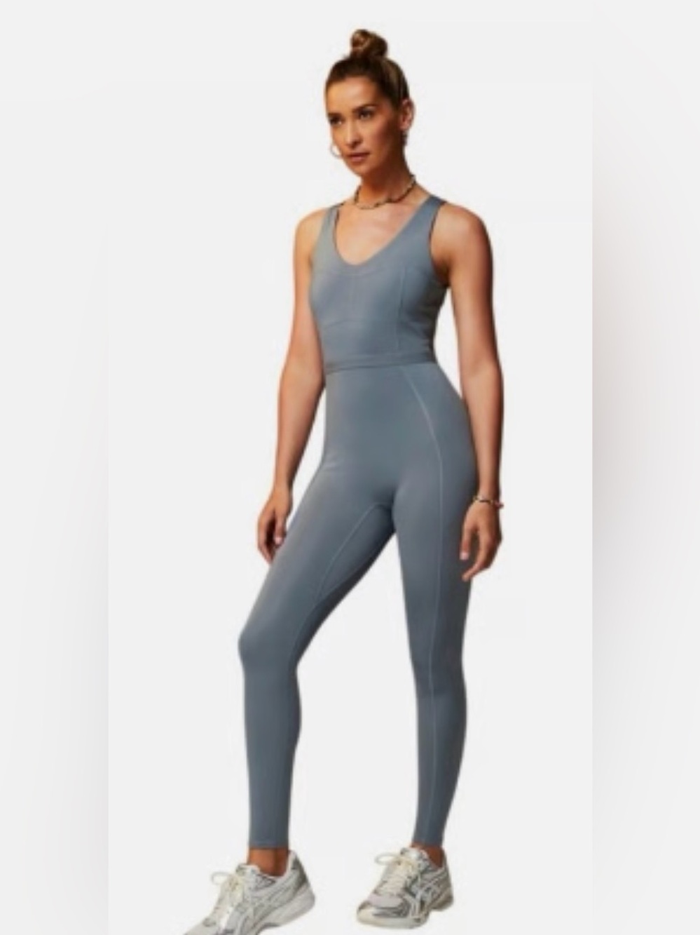 Fabletics Storm Cloud Sleeveless High-Rise Jumpsuit